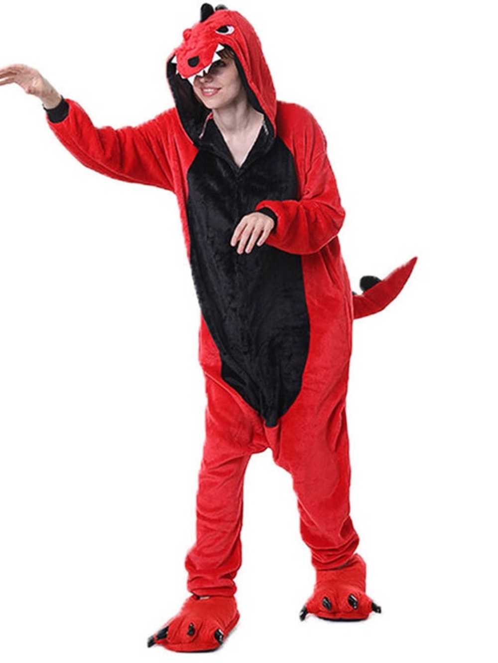 Red Dragon Onesie for Adults (shoes not included)